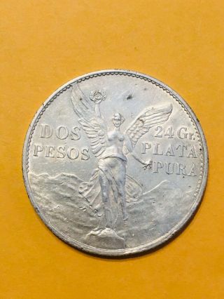 1921 Mexico Mdccxxi To Mcmxxi 100 Years Independence Dos Two Pesos Silver Coin
