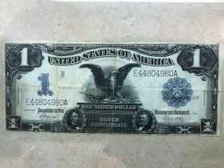 One Dollar 1899 Silver Certificate,  Black Eagle
