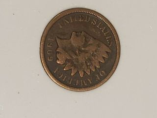 1909 - S Indian Head Cent Key Date Penny