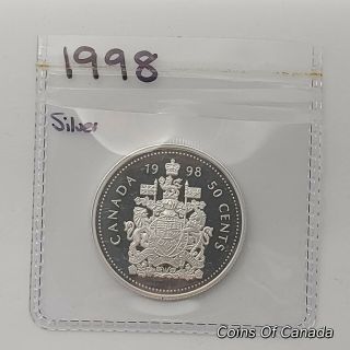 1998 Canada 50 Cents Coin - Silver Proof - Ultra Heavy Cameo Coin Coinsofcanada