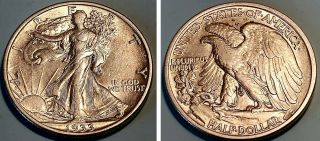 1933 - S Walking Liberty Silver Half Dollar S/h