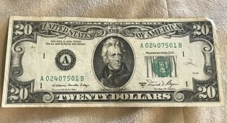 1981 series A 5 Twenty Dollar Bills $100 5