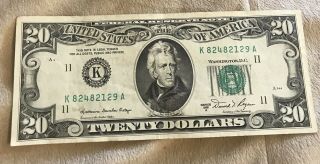 1981 series A 5 Twenty Dollar Bills $100 6
