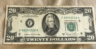 1981 series A 5 Twenty Dollar Bills $100 7