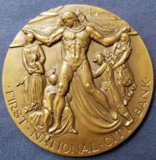 3.  5 " Bronze Medal First National City Bank Of Ny 1812 - 1962 Medallic Art Co