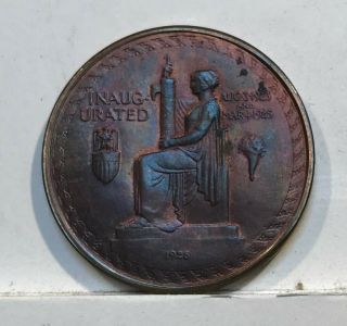 1923 & 1925 President CALVIN COOLIDGE 34mm Inaugural Bronze Medal - NR 2