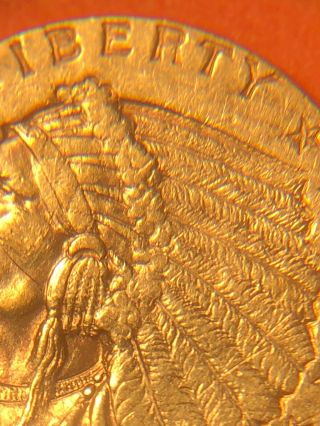 1914 $2.  50 Gold Indian Head Coin Scarce Date 5