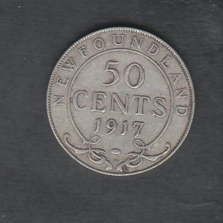 1917 C Newfoundland Silver 50 Cents