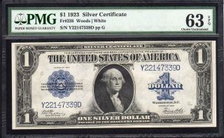 1923 $1 Silver Certificate Fr 238 PMG 63 EPQ HORSEBLANKET Y22147339D 2