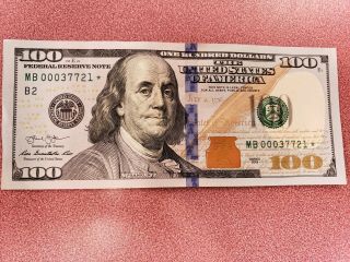 $100 Star Note Low Serial Number.