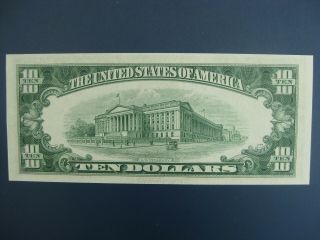 1950 B USA/UNITED STATES OF AMERICA $10 BANKNOTE CRISP aUNC 2