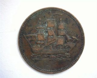 Prince Edward Island " Ships Colonies & Commerce " 1/2 Penny Token (26mm - 5.  2g)