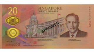 Singapore $20 Twenty Dollars Commemorative 2019 Bicentennial Banknote,  Unc