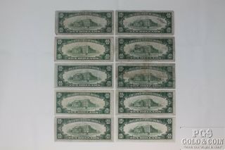 10 Bills 1934 - A $10 Federal Reserve Notes Old US Currency Ten Dollar Bills 9310 3