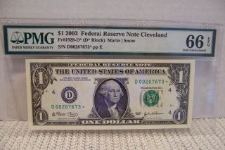2003 $1 Frn Star Cleveland (d) Pmg 66 Epq (d00207673)