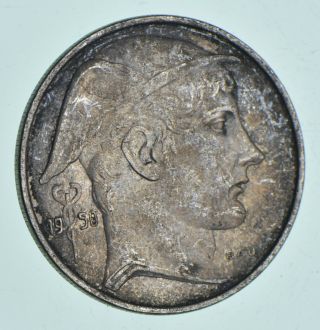 Silver - World Coin - 1950 Belgium 20 Francs - World Silver Coin 8.  1 Grams 910