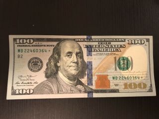 2013 Crisp 100 Dollar Bill Star Note
