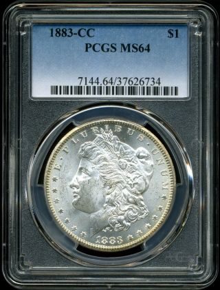 1883 - Cc $1 Morgan Silver Dollar Ms64 Pcgs 37626734