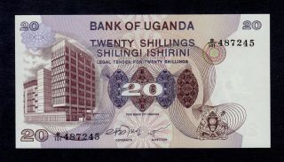 Uganda 20 Shillings (1979) B/101 Pick 12b Unc.