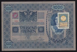 Yugoslavia - - 1000 Kronen 1902 - Seal / Stamp - - 2 X Slovenia - - - Kostanjevica -