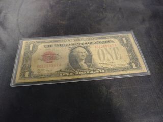 1928 $1 One Dollar Red Seal Funny Back United States Note 2