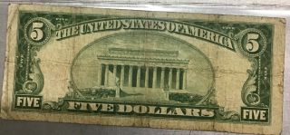 1929 Five Dollar $5 Bill National Currency Des Moines,  Iowa 2307 5