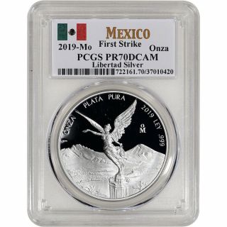 2019 Mo Mexico Silver Libertad Proof 1 Oz 1 Onza - Pcgs Pr70 Dcam First Strike