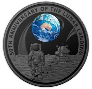 2019 1oz Silver Proof Domed Coin Apollo 11 Moon Landing 50th Anniversary