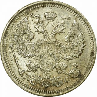 [ 686588] Coin,  Russia,  Nicholas Ii,  20 Kopeks,  1915,  Ef (40 - 45),  Silver