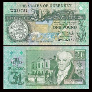 Guernsey 1 Pound,  Nd (1991) 2016,  P - 52c,  Unc