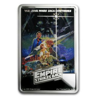 2017 Niue 1 Oz Silver $2 Star Wars The Empire Strikes Back Poster - Sku 153744