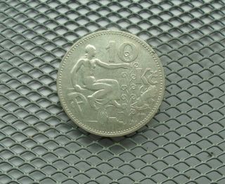 Czechoslovakia 10 Korun 1930 Silver