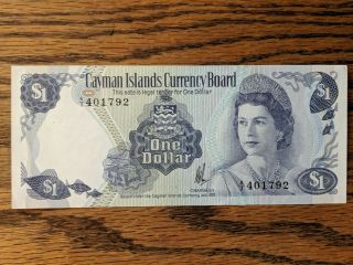 Paper Money Cayman Islands 1974 1 Dollar A3401792 Uncirculated Awesome