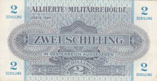 2 Schilling Very Fine,  Banknote From Allied Military In Austria 1944 Pick - 104