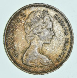 Silver - World Coin - 1966 Bahama Islands 50 Cents World Silver Coin 10.  4g 953