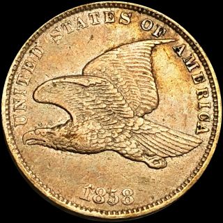 1858 Flying Eagle Copper Penny Closely Uncirculated Philly Coin