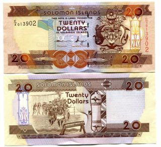 Solomon Islands 20 Dollars Prefix C/4 Nd (2008) P - 28 Unc