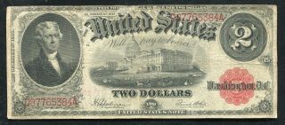 Fr.  60 1917 $2 Two Dollars Red Seal Legal Tender United States Note Very Fine