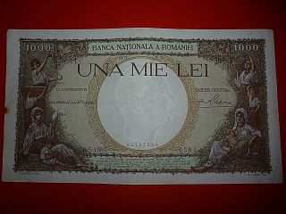 Rare Romania Very Large Banknote 1000 Lei 28 - 4 - 1939 Pick - 46 Very