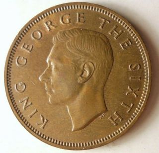1952 ZEALAND 1/2 PENNY - AU - Great Coin - - Zealand Bin D 2