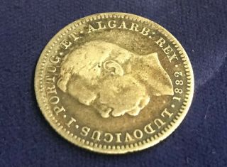 Silver Coin,  1882 Portuguese Indian 1/2 Rupee