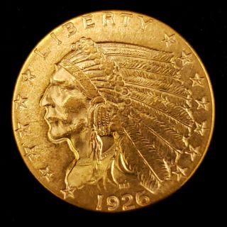 1926 Us American Indian Head Quarter Gold Eagle $2.  5 Collector Coin 9ihqe2643