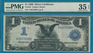 $1.  00 1899 FR.  233 BLACK EAGLE SILVER CERTIFICATE PMG VF35EPQ 2