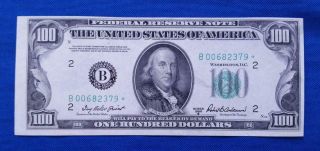 1950 - B Us $100 Fed.  Res.  " Star " Note Fr 2159b L4822