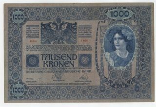 Austria 1902 Currency Note 1000 Tausend Kronen Oesterreich Bank Money - Bd548
