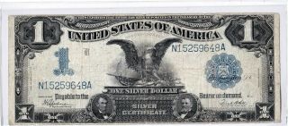 $1.  00 1899 $1 Silver Certificate.  " Black Eagle " Fr 236.  Large Higher Grade Note