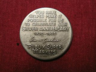 1890 Morgan Silver Dollar in 1955 Publix Markets 25th Anniversary Casing 3
