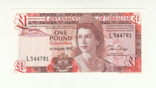 Gibraltar 1 Pound 1988 Unc P20e Qeii @