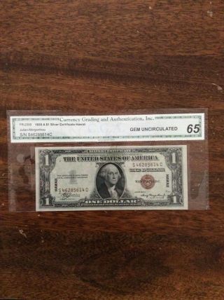 1935 A $1 Silver Certificate Hawaii Unc