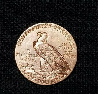 1914 - D Indian Head Quarter Eagle $2.  50 Gold Coin 